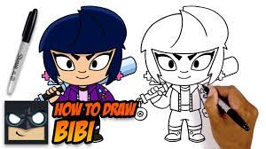 Wij hebben een aantal hele mooie youtube wil je een kleurplaat maken van het populaire videoplatform youtube? How To Draw Bibi Brawl Stars Step By Step Tutorial Youtube