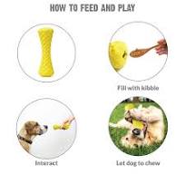 Goofy Tails Dog Toys, Natural Rubber Dumbbell Treat ...