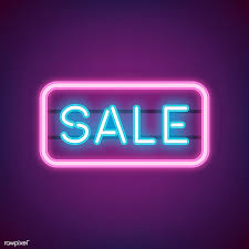Blue Sale Neon Sign Vector Free Image By Rawpixel Com Ningzk V Neon Signs Typography Design Quotes For Sale Sign