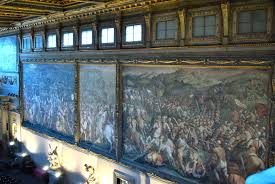 The palazzo vecchio was begun at the end of a century filled with conflict on several levels. The Hall Of 500 In The Palazzo Vecchio Vasari Artwork Palazzo Vecchio Italy Florence