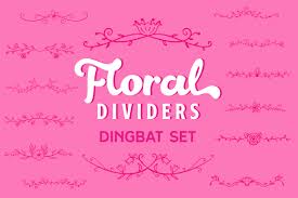 Free for commercial use no attribution required high quality images. Floral Dividers Dingbat Set Font By Creative Fabrica Fonts Creative Fabrica