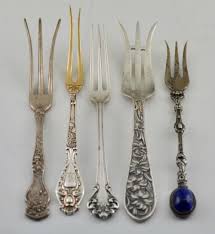5 Sterling Pickle Olive Forks Pickled Olives Fork Sterling