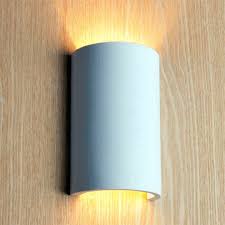 Lights uses one candelabra based bulb. Led 6w Half Cylinder Paintable Plaster Wall Light