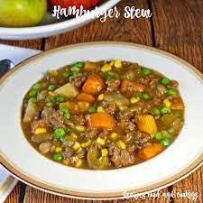 Hamburger Stew Recipe Hamburger Stew Stew Recipes Beef Recipes