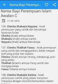 Hal ini dimaksudkan agar kelak anaknya memiliki kepribadian luhur yang sesuai dengan ajaran agama islam. Nama Bayi Perempuan Islami Fur Android Apk Herunterladen