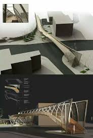 Pedestrian Bridge Architecture Model Architecture Design Concept Architecture