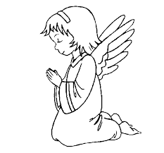 Desenho De Anjo A Orar Para Colorir Colorir Com