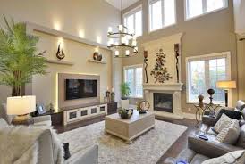 Interesting Decorating Ideas For Living Rooms With High Ceilings Fireplace Ma High Ceiling Living Room Large Wall Decor Living Room Vaulted Ceiling Living Room