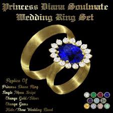Princess diana wedding ring replica. Second Life Marketplace Ashira S Princess Diana Wedding Ring Set Sm4