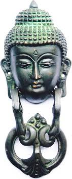 Metal Door Knocker of Gautam Buddha with Antique Finish