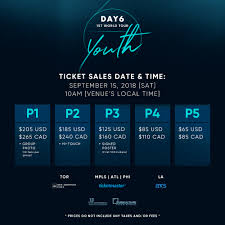 Day6youthinna Seating Charts Release Ticket Sales