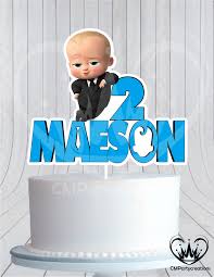See more of these designs on our safari animals customized cakes gallery. Boss Baby Cake Topper Birthday Cmpartycreations
