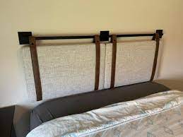 These are various projects i have worked on or created over the last related rss feeds. Reviews For Nathan James Harlow 72 In King Wall Mount Gray Upholstered Headboard Adjustable Brown Leather Straps And Black Metal Rail 94202 The Home Depot