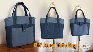 2208 Diy Tote Bag Jeans Bag Recycled Old Jeans Diy Bag Sewing Tutorial Youtube Jeans Bag Recycled Jeans Bag Diy Bag