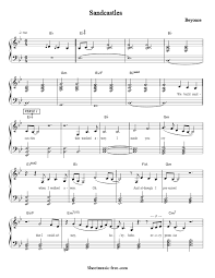 Bmyou're everything i need and more. Sandcastles Sheet Music Beyonce Sheetmusic Free Com