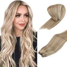 This is a fantastic option for women that want to add more volume and length to their. Micro Beads Blonde Highlights Weft Human Hair Extensions Eze Weft 16 Sunnyhair