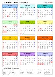 Choose your sunday or monday start calendar and. Australia Calendar 2021 Free Printable Word Templates