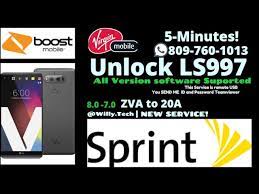Select software for more info: Permanent Unlock Lg Ls997 20a 8 0 Lg V20 Sprint Boot Virgin Youtube