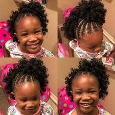 Quick And Easy Little Girls Crochet Hairstyle Used X Pression Curlette 10 Medium Rod Hair Kids Crochet Hairstyles Braids For Kids Crochet Braids For Kids