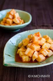 Kkakdugi Cubed Radish Kimchi Recipe Recipe Kimchi Recipe Radish Kimchi Korean Side Dishes