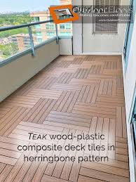 Teak Composite 2x1 Foot Balcony Flooring Tiles Balcony Flooring Outdoor Flooring Terrace Floor