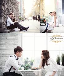 Konsep foto pre wedding unik dan mempesona via busanamuslimodis.com. Korean Wedding Photography Concepts Dating Snaps