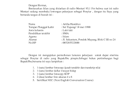 Baca disini ⏩ style indonesia, style luar negeri, tips kirim email. Contoh Surat Lamaran Kerja Di Kantor Kecamatan Contoh Cute766