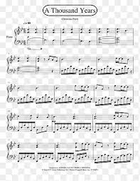 chorus c i have died everyday waiting for you am7 darling don't be afraid i have loved you f dm for a thousand years f g i love you for a thousand more g x2 (before starting 2nd verse). A Thousand Years Sheet Music Chord Piano Sheet Music Angle Text Png Pngegg