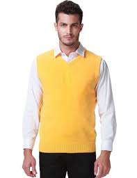 Sslr Men S V Neck Sleeveless Tank Tops Small Yellow Sslr Http Www Amazon Co Uk Dp B00mxo6i7k Ref Cm Sweater Outfits Men Sweater Vest Mens Casual Pullover
