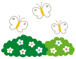お花畑と蝶のイラスト | かわいいフリー素材集 いらすとや