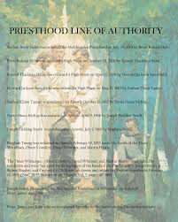 Thoughts On Lds Colbys Line Of Authority