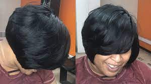 Short Layered Bob W No Leave Out Quickweave Tutorial Youtube Weave Bob Hairstyles Quick Weave Hairstyles Layered Bob Short
