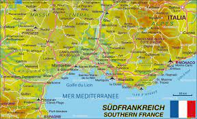 Places to see in southern france : Map Of Southern France Region In France Welt Atlas De