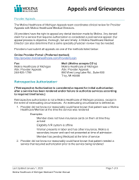 Check spelling or type a new query. Https Www Molinahealthcare Com Providers Mi Medicaid Manual Pdf 5 Appeals And Grievances Pdf