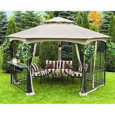 Walmart Sunjoy Hexagon Gazebo I Like This But Would Be Afraid The Wind Would Take It Hexagon Gazebo Gazebo Canopy Outdoor