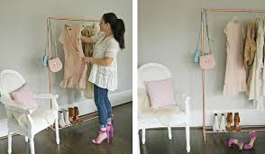 Keep clothing storage simple and in sight with mesh basket storage. Diy Copper Clothing Rack Darling Darleen A Lifestyle Design Blog