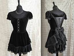 Black Victorian Dresses Short Black Victorian Dress Short Victorian Dress Gothic Outfits