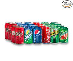 Amazon Com 24 Can Soda Variety Pack Assortment Of Coke Pepsi Dr Pepper Mountain Dew Sprite And Schweppes Ginger Ale Home Office Or Party Refrigerator Restock Pack By Maxpax