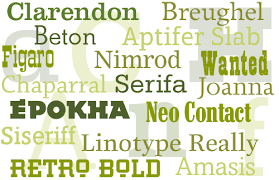 Noticeably absent from the feature list is font repair, which linotype claims would violate most license agreements. Slab Serifs Linotype Font Feature