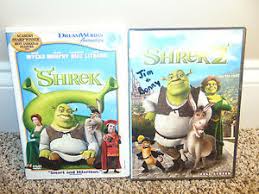 Shrek, fiona and donkey set off to far, far away to meet fiona's mother and father. Lot 2 Shrek Shrek 2 Dvds Movies Full Screen Dreamworks Ebay