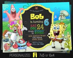 Spongebob Invitation Spongebob Birthday Party Spongebob Etsy In 2021 Spongebob Birthday Party Spongebob Birthday Spongebob Party