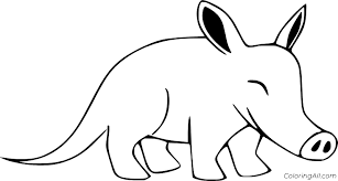 All aardvark coloring page cartoon clipart black white vector outlined cory thoman talking with download pages click printable version baby. Aardvark Coloring Pages Coloringall
