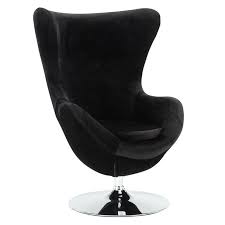 This is a beautiful accent chair that would be perfect in any home or office setting. Icon Velvet Egg Chair Black Egg Chair Leather Dining Room Chairs Big Comfy Chair