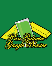 The original (fictional) drink was invented by zaphod beeblebrox, a major character in douglas adams' novel the hitchhiker's guide to the galaxy. Pan Galactic Gargle Blaster By Boxlesssketch On Deviantart