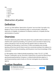 The total person is involved. Calameo Definition Of Obstruction Of Justice
