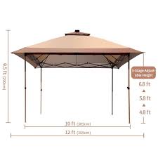 Shop Outdoor Pop Up Gazebo Canopy Mosquito Netting Solar Led Light Overstock 29139151