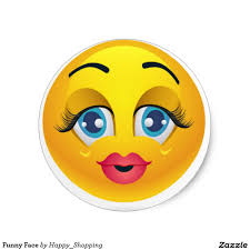 Funny Face Classic Round Sticker Zazzle Com Funny Faces Funny Stickers Emoji Images