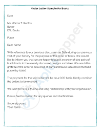 9 Order Letter Samples | Format, Examples And How To Write Order Letter? -  A Plus Topper