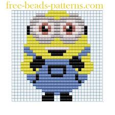 Free Perler Beads Patterns Minions Despicable Me Funny Minion Bob Minion Pattern Perler Bead Patterns Perler Beads