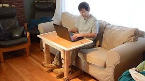 Build A Laptop Table For Sitting At The Couch That Converts To A Standing Desk Couch Table Laptop Table Stand Up Desk